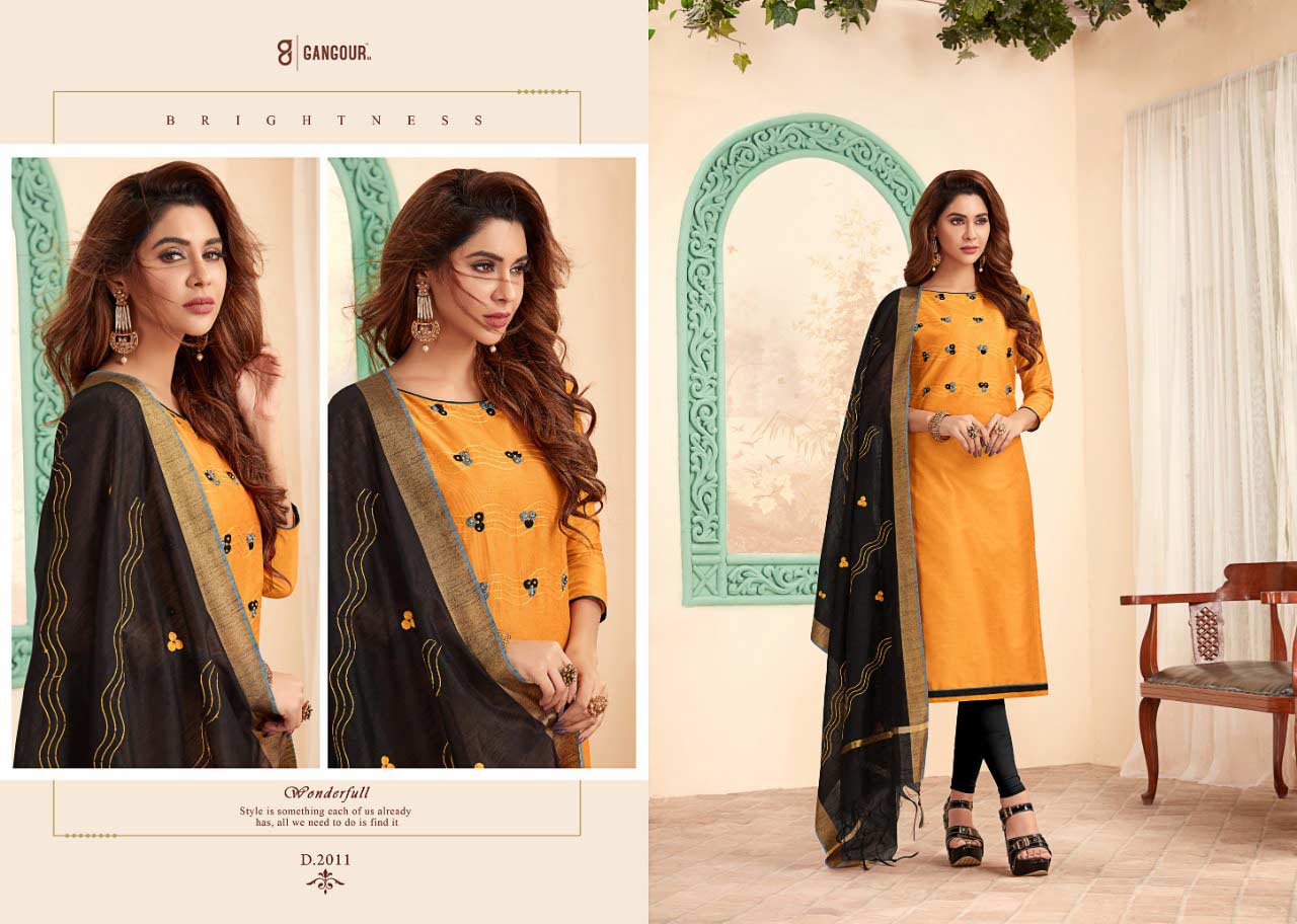 Gangour Blossom Vol 2 Long Slub Casual Wear Suits Gangour Blossom Vol 2 Long Slub Casual Wear Suits